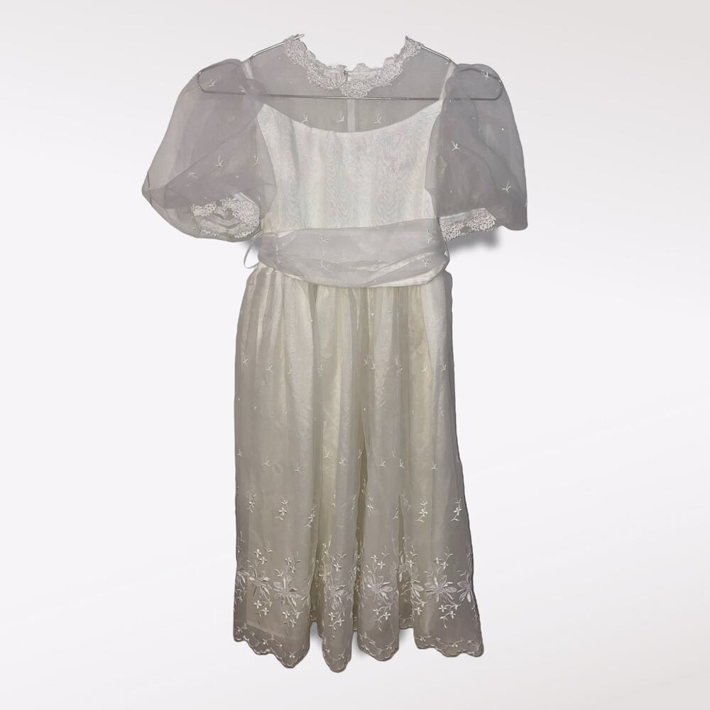 Vintage Storybook Heirlooms White Dress Sz 8